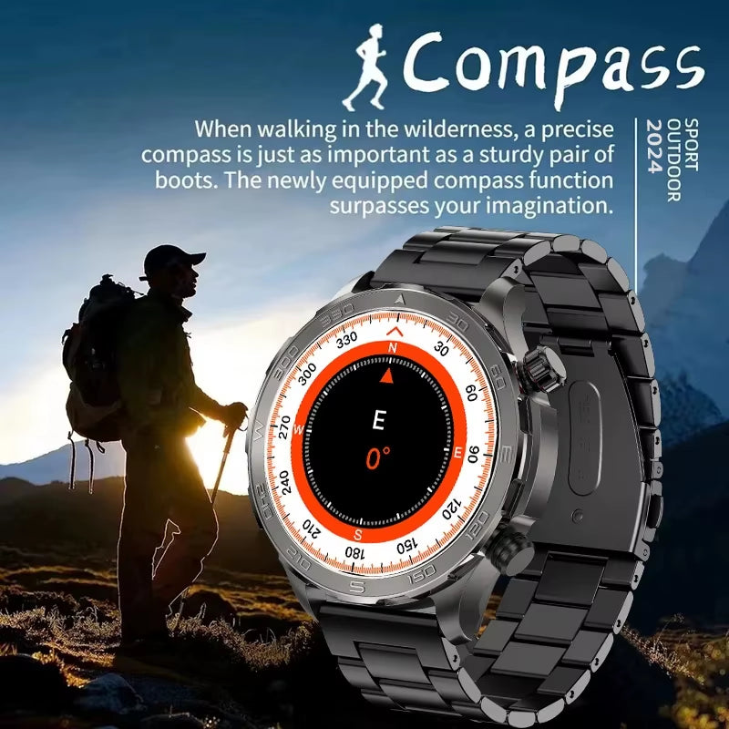 2026 New GPS Smart Watch Men AMOLED Screen Always Show Time Heart Rate IP68 Waterproof Bluetooth Call Sports Fitness Smart Watch