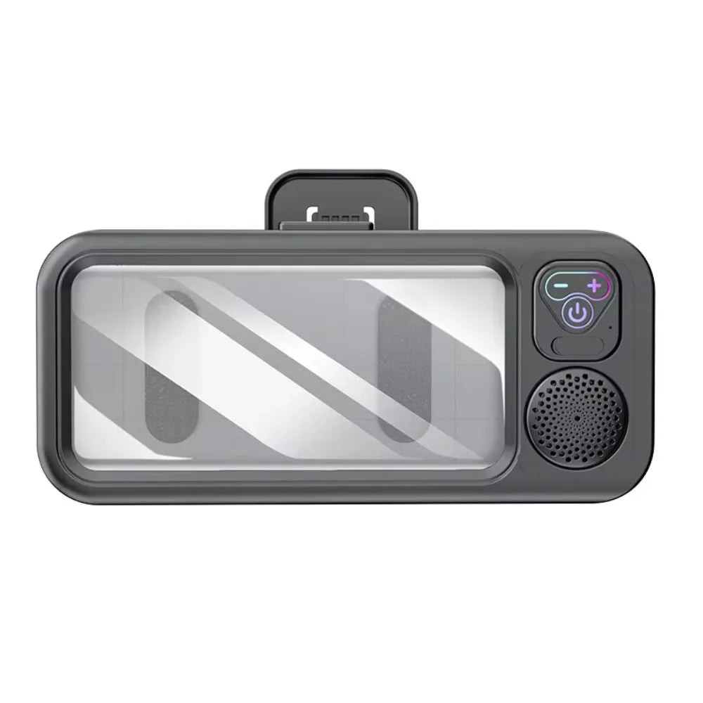 Bathroom Bluetooth Speaker Waterproof Soundbox with Touch Phone Fixed Box Holder Shower and Binge-watch Device